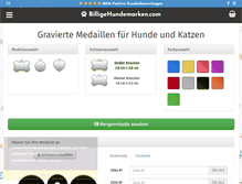 Tablet Screenshot of billigehundemarken.com